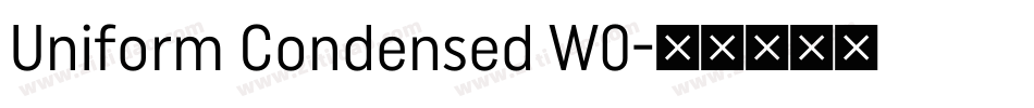 Uniform Condensed W0字体转换